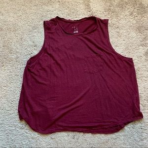 Maroon muscle tank
